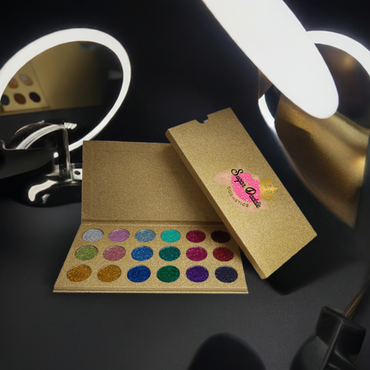 18 Color Diamond Glitter Pressed Powder Palette